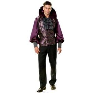 Cinema Secrets Costume Size XL The Vampire Of Versailles Floral Brocade Vest NEW